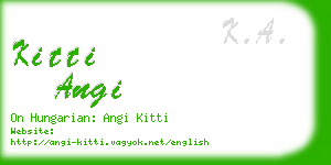 kitti angi business card